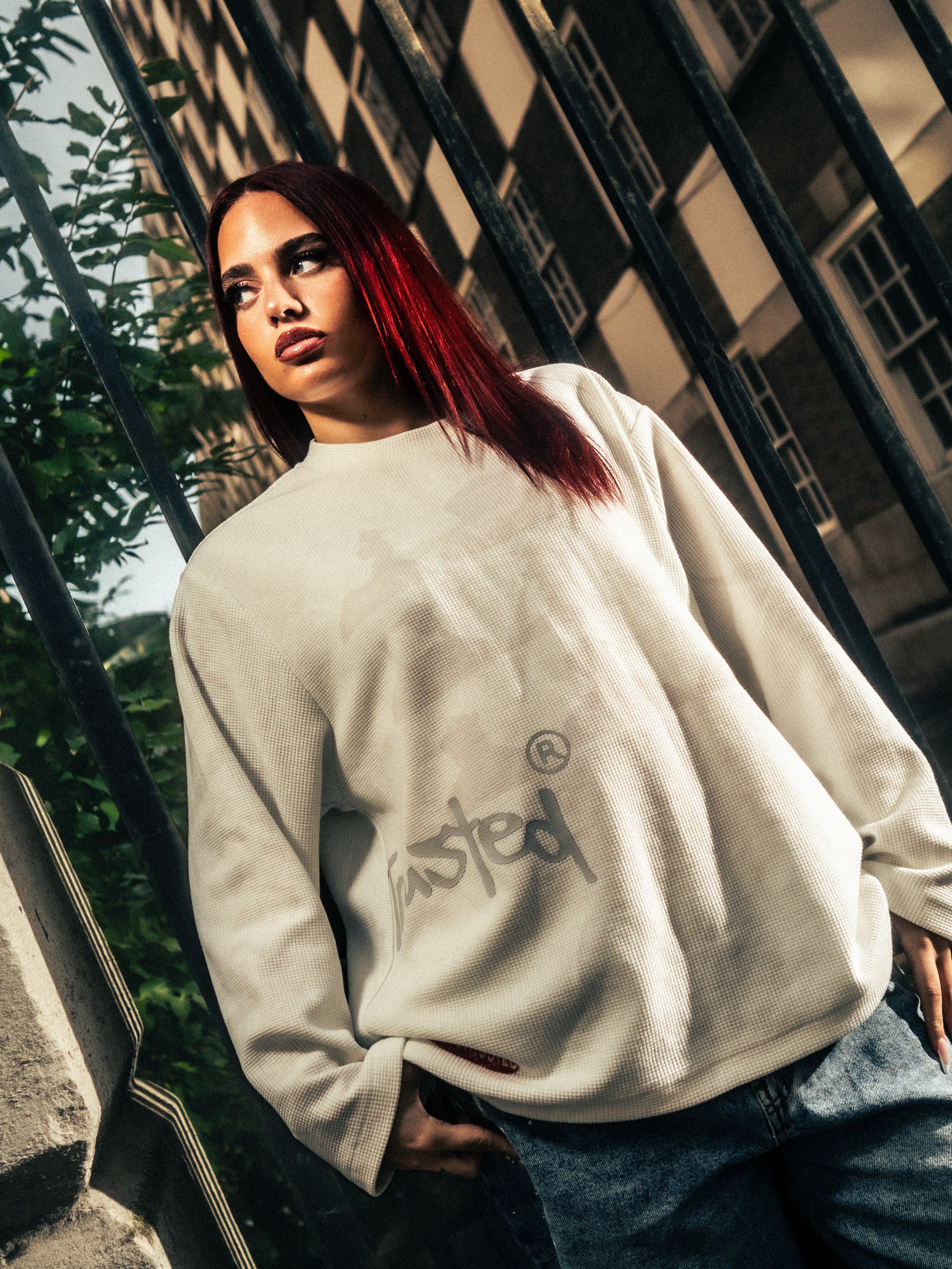 WAFFLE KNIT (WHITE)